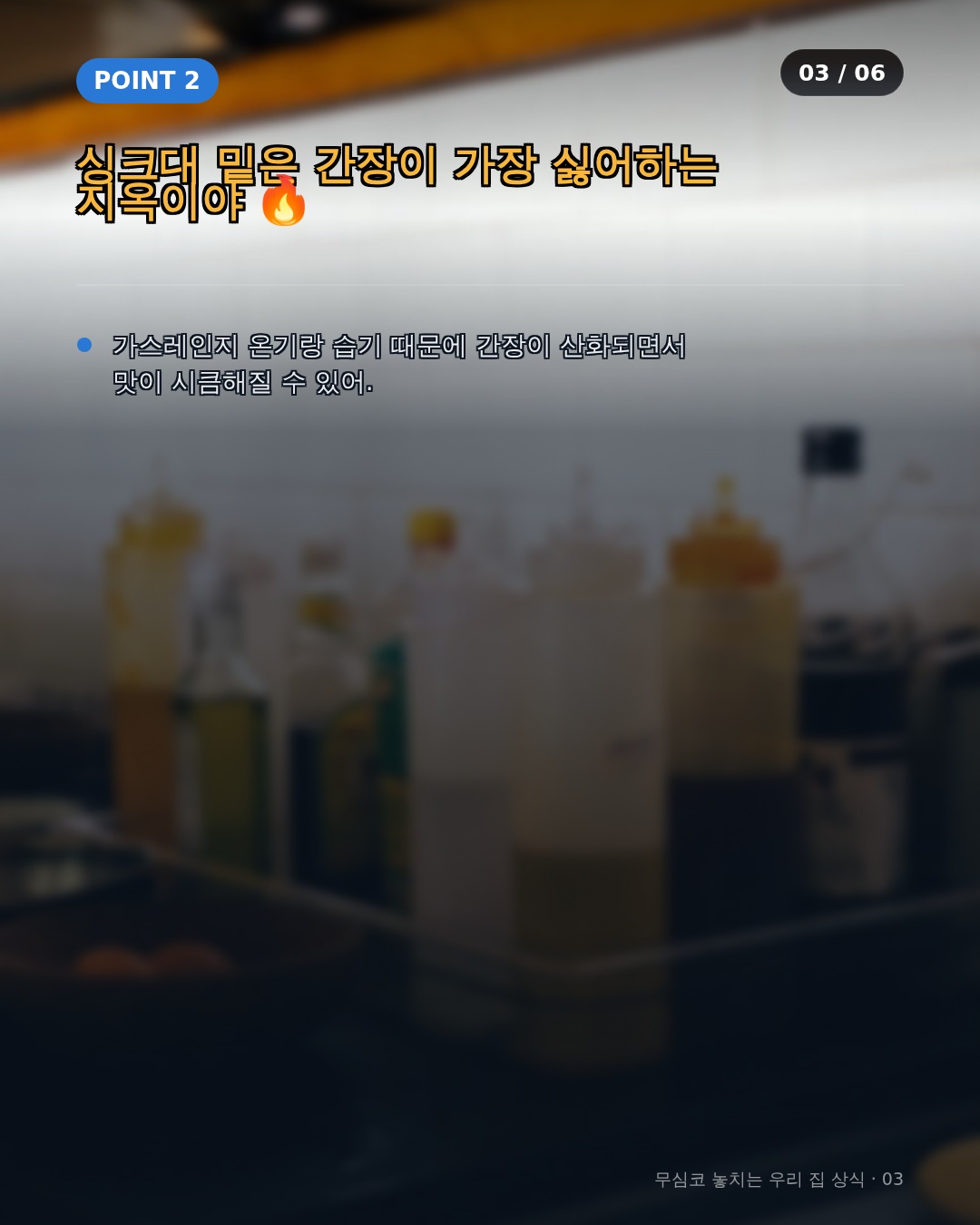 간장 종류별 맞춤형 보관 세부 기준