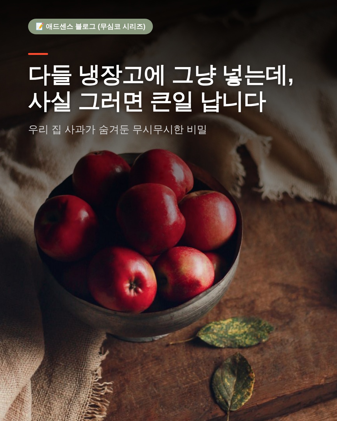 사과 냉장고 보관의 진실, 과일계의 빌런이 당신의 냉장고를 망치고 있다면?